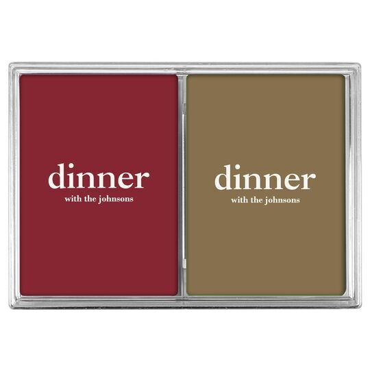 Big Word Dinner Double Deck Playing Cards